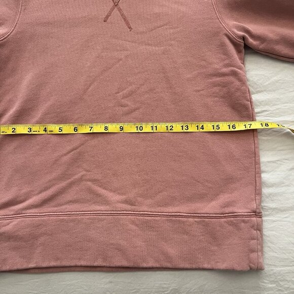 Madewell Mile(s) Size S Pink Mock Turtleneck Sweatshirt Active Pullover Cotton - Picture 7 of 7